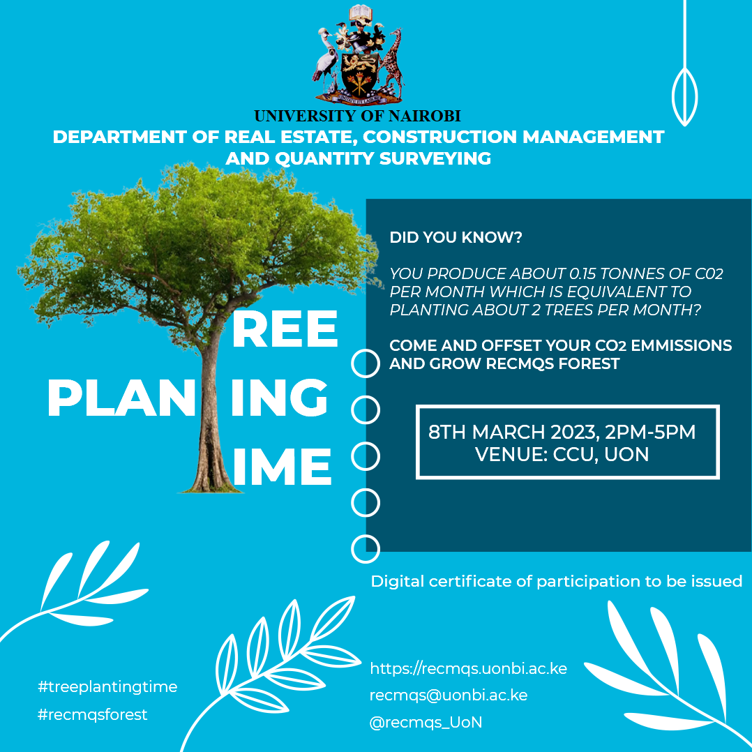 Departmental Environmental Week Tree Planting Exercise FACULTY OF