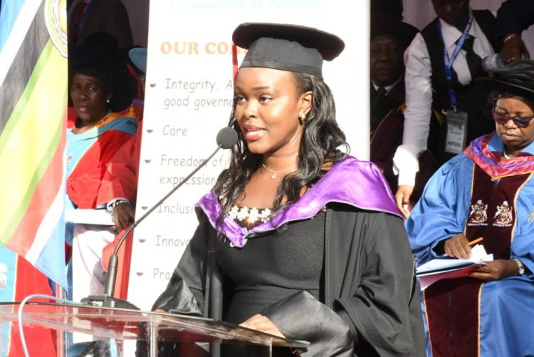 Class of Sept 2025 Valedictorian Joy Mwaniki